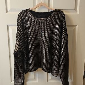 Forever 21+ Black & Gold Sweater, 3X